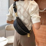 Vintage Fanny Pack Woman Banana Waist Bag Wide Shoulder Strap