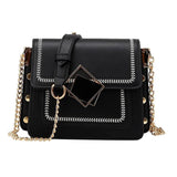 Chain PU Leather Crossbody Bag Small Shoulder Messenger