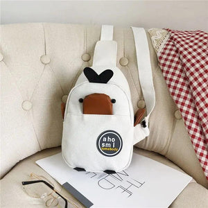Canvas Chest Bag Female Small Messenger Bag Harajuku Style