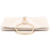 Retro Straw Clutch Bag with Tassel Handle, Crossbody Party Purse