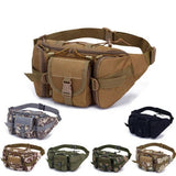Men Waterproof Nylon Waist Fanny Pack Tactical Military Bag