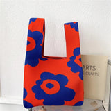 Women's Flower Knitting Handbag Travel All-match Shoulder Bags