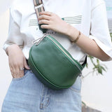 Leather Women Chest Bag Large Capacity Crossbody Bag
