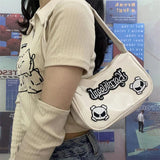 Punk Letter Armpit Cosmetic Bag Skull Shoulder Crossbody Bag
