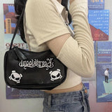 Punk Letter Armpit Cosmetic Bag Skull Shoulder Crossbody Bag