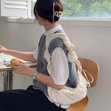 Vintage Nylon Shoulder Bag Small Crossbody Handbag