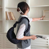 Vintage Nylon Shoulder Bag Small Crossbody Handbag