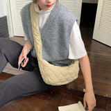 Vintage Nylon Shoulder Bag Small Crossbody Handbag