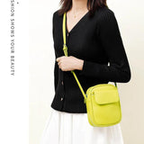 Women's High PU Leather Mini Messenger Bag Phone Handbag