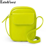 Women's High PU Leather Mini Messenger Bag Phone Handbag
