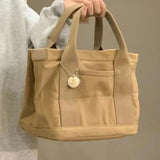 Foufurieux Canvas Lunch Bag Handbag for Women - Outdoor Tote Bag