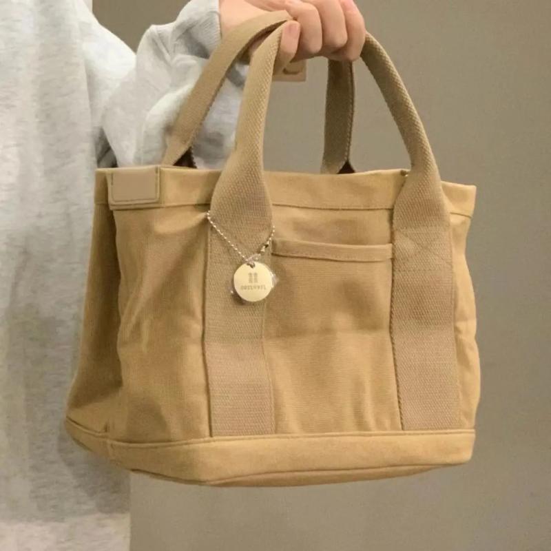 Foufurieux Canvas Lunch Bag Handbag for Women - Outdoor Tote Bag