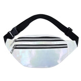 Holographic Fanny Pack Laser PU Waist Bag for Travel