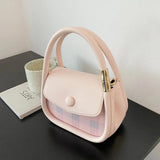 Plaid Leather Messenger Bag Waist Bag Women Bags