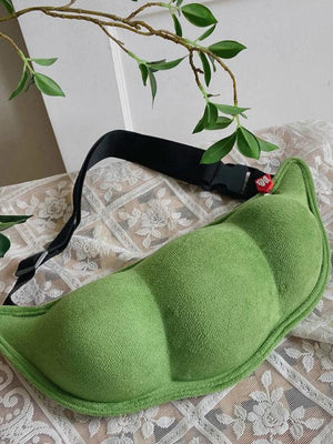 Foufurieux Plush Peas Shaped Shoulder Bag Y2k