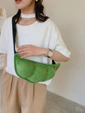 Foufurieux Plush Peas Shaped Shoulder Bag Y2k