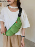 Foufurieux Plush Peas Shaped Shoulder Bag Y2k