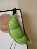 Foufurieux Plush Peas Shaped Shoulder Bag Y2k