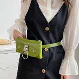 Women's PU Leather Waist Bag Small Shoulder Bag