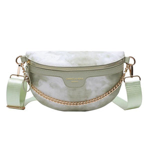 Women Bag Casual Small Shell Chest Bags Bright Pink Waist Pack Female