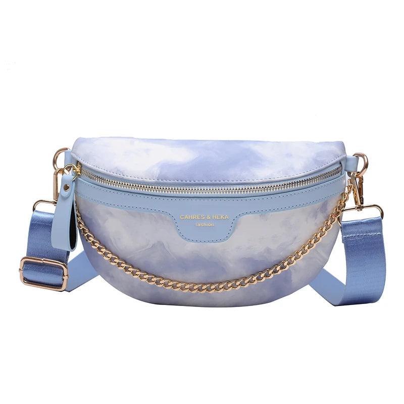 Women Bag Casual Small Shell Chest Bags Bright Pink Waist Pack Female