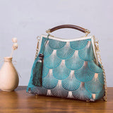 Vintage Shell Crossbody Bag Women's Handbag Fringe Chain Shoulder Bag