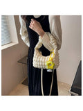 Vintage Checkered Women Canvas Shoulder Tote Bag Handbag