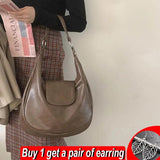 Soft PU Leather Shoulder Bag for Women Large Capacity Handbag