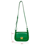 Green Crossbody Bag Women Leather Handbag Small Shoulder Purse