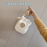 DIY Wool Crochet Little Sheep Bunch Bag Material