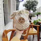 DIY Wool Crochet Little Sheep Bunch Bag Material