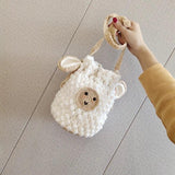DIY Wool Crochet Little Sheep Bunch Bag Material