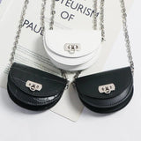 Metal Chain Small Bags Female Fanny Pack Waist Pack Handbags for Women