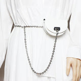 Metal Chain Small Bags Female Fanny Pack Waist Pack Handbags for Women