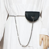 Metal Chain Small Bags Female Fanny Pack Waist Pack Handbags for Women
