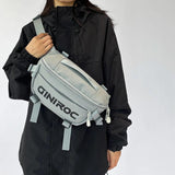 Casual Crossbody Bag Nylon Handbag Travel Chest Bag Waterproof Waist Pack