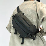 Casual Crossbody Bag Nylon Handbag Travel Chest Bag Waterproof Waist Pack