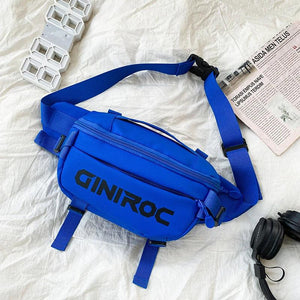 Casual Crossbody Bag Nylon Handbag Travel Chest Bag Waterproof Waist Pack