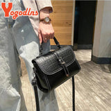 Crocodile Pattern Crossbody Bags Women Flap Shoulder Bags
