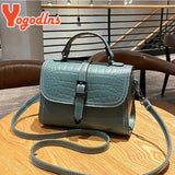Crocodile Pattern Crossbody Bags Women Flap Shoulder Bags