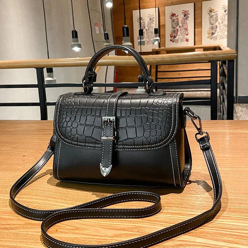 Crocodile Pattern Crossbody Bags Women Flap Shoulder Bags