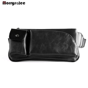 Men Messenger PU Leather Small Chest Bag Sling Travel Crossbody