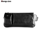Men Messenger PU Leather Small Chest Bag Sling Travel Crossbody
