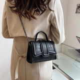 Stone Pattern Shoulder Messenger Bags for Women Small Flap Crossbody Belt Bag