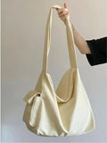 Canvas Tote Bag Female Solid Capacity Crossbody Bags