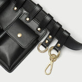 Hip Hop Women Pu Leather Fanny Pack Phone Pouch Streetwear Waist Bag