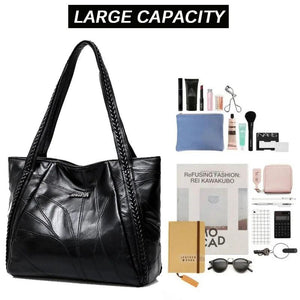 Vintage Large Capacity Leather Shoulder Bags for Women