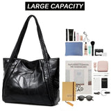 Vintage Large Capacity Leather Shoulder Bags for Women