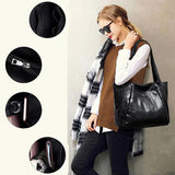 Vintage Large Capacity Leather Shoulder Bags for Women