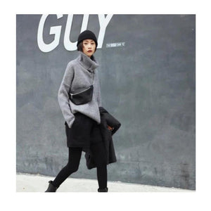 Small Waist Pack PU Leather Chest Bag Belt Bag Handbag Women Shoulder Chain